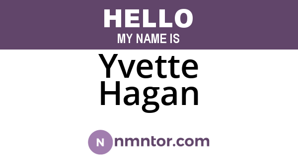 Yvette Hagan