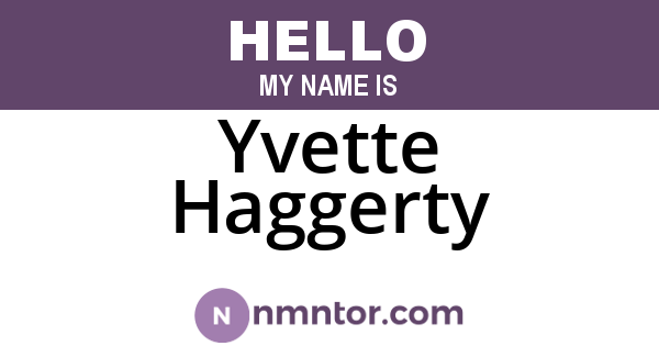 Yvette Haggerty