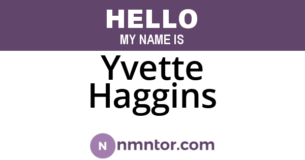 Yvette Haggins