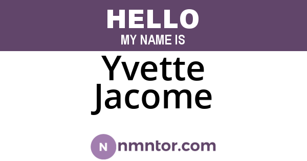 Yvette Jacome