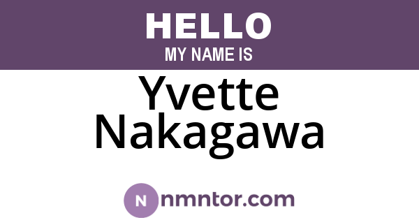 Yvette Nakagawa