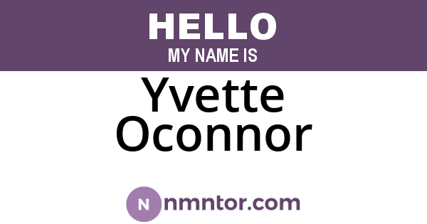 Yvette Oconnor