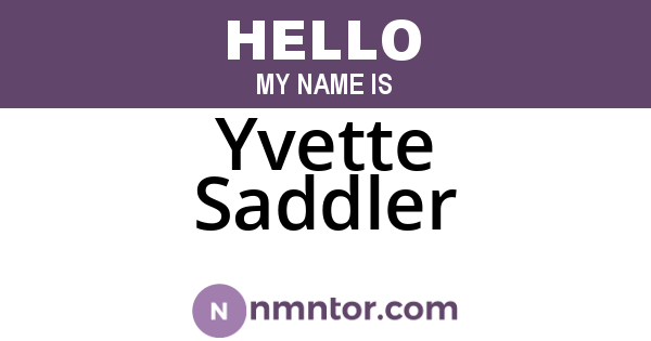 Yvette Saddler