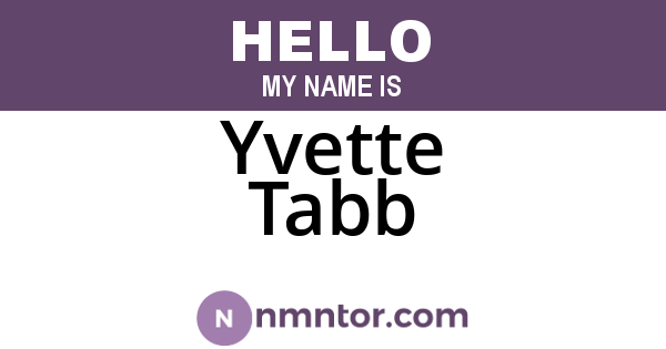 Yvette Tabb
