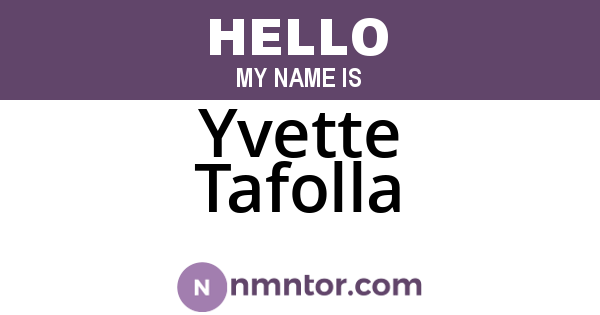 Yvette Tafolla