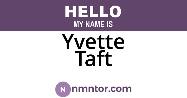 Yvette Taft