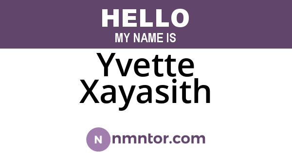 Yvette Xayasith