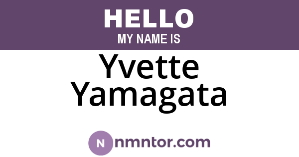 Yvette Yamagata