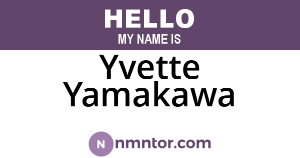 Yvette Yamakawa