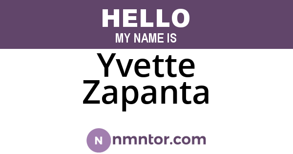 Yvette Zapanta