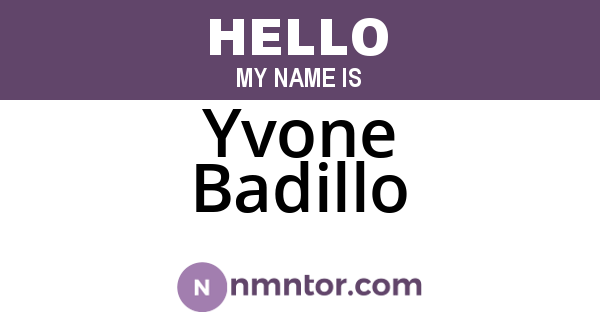 Yvone Badillo