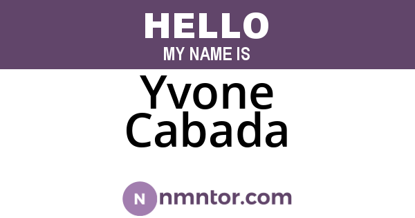 Yvone Cabada