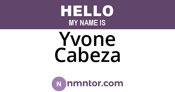 Yvone Cabeza