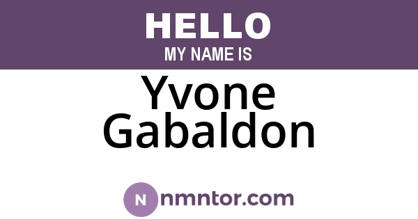 Yvone Gabaldon
