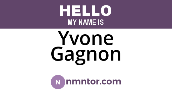 Yvone Gagnon