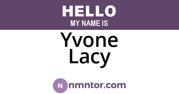 Yvone Lacy
