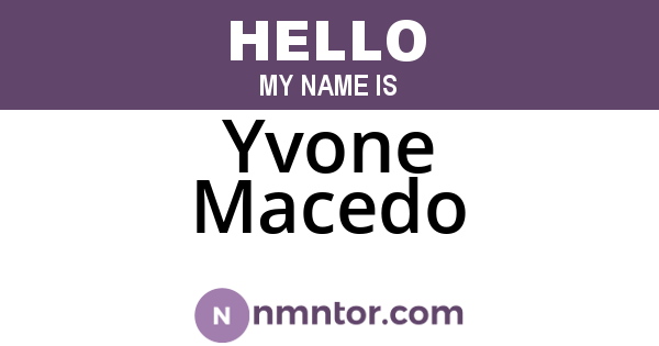 Yvone Macedo