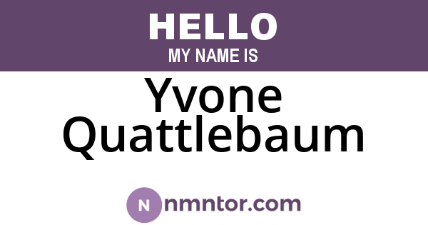 Yvone Quattlebaum