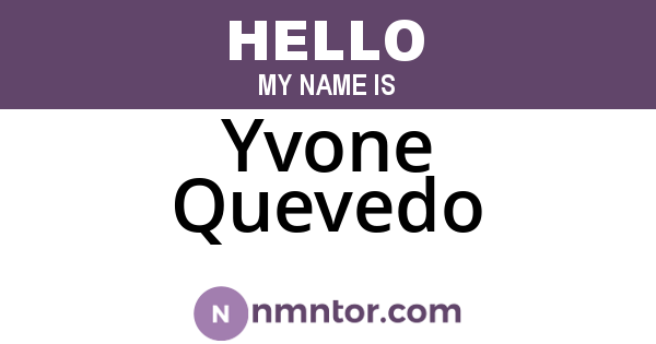 Yvone Quevedo
