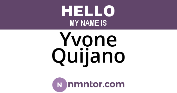Yvone Quijano