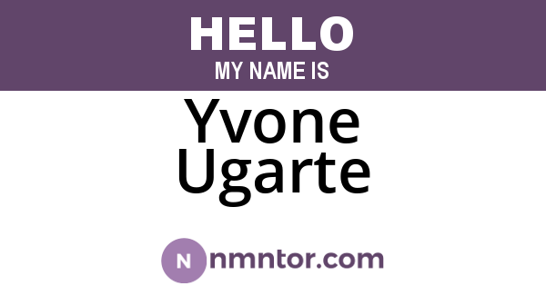 Yvone Ugarte