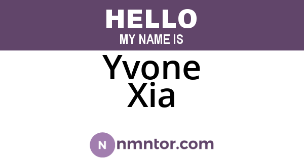 Yvone Xia