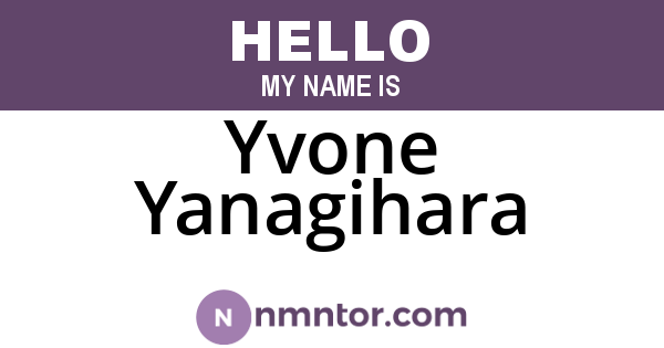 Yvone Yanagihara