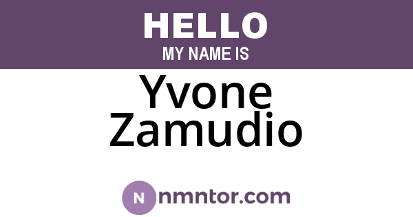 Yvone Zamudio
