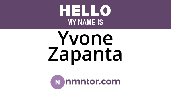 Yvone Zapanta