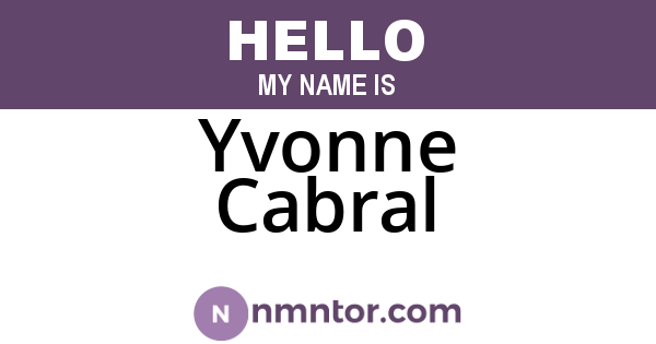 Yvonne Cabral