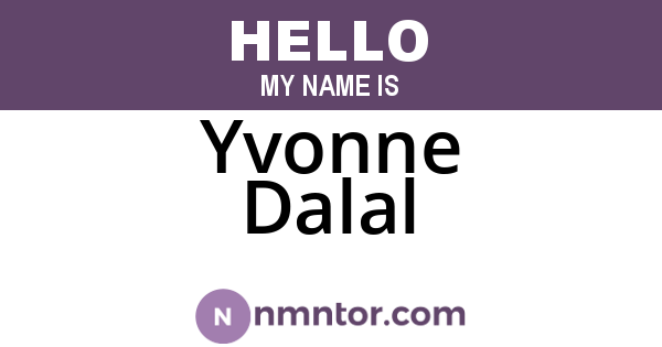 Yvonne Dalal