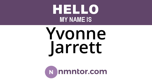 Yvonne Jarrett