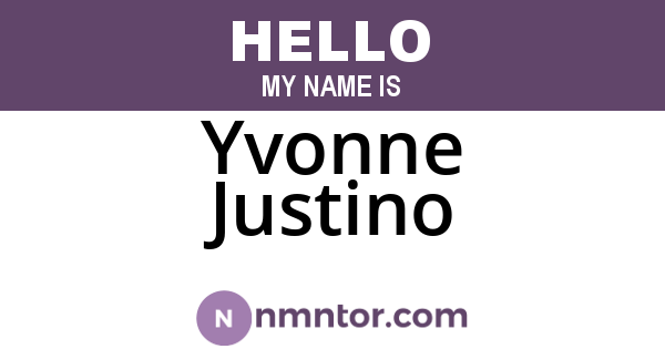 Yvonne Justino