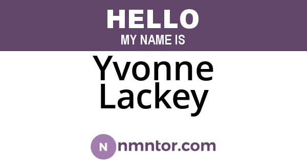 Yvonne Lackey