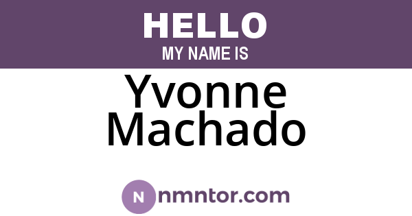 Yvonne Machado
