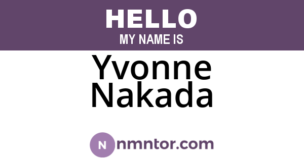 Yvonne Nakada