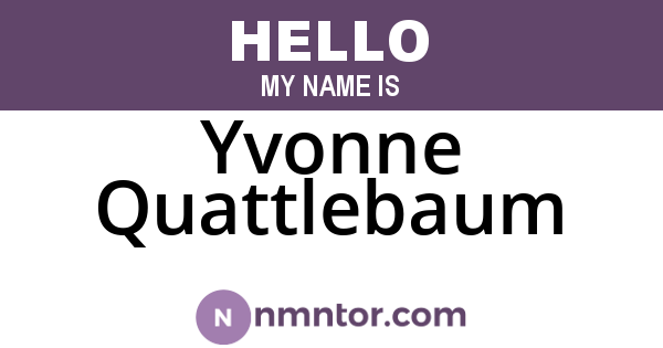 Yvonne Quattlebaum