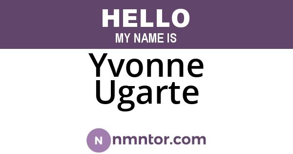 Yvonne Ugarte