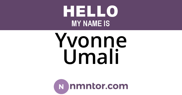 Yvonne Umali