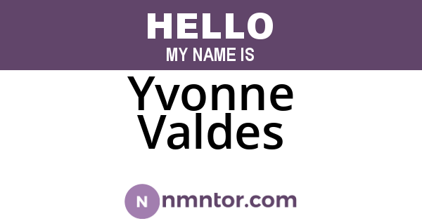 Yvonne Valdes