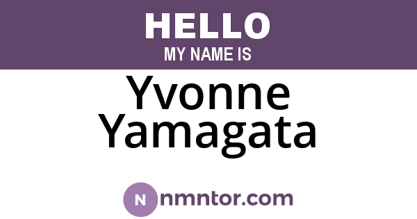 Yvonne Yamagata