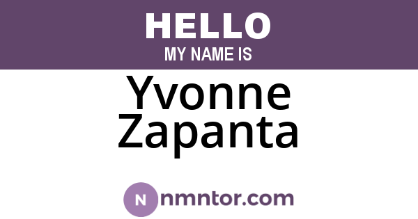 Yvonne Zapanta