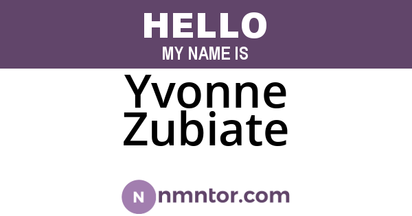 Yvonne Zubiate