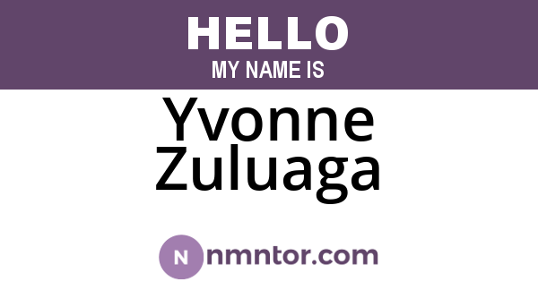 Yvonne Zuluaga