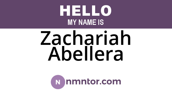 Zachariah Abellera