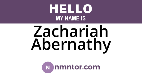 Zachariah Abernathy