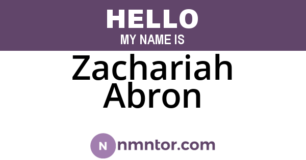 Zachariah Abron