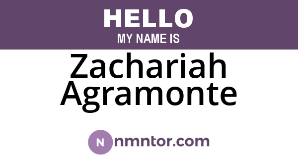 Zachariah Agramonte