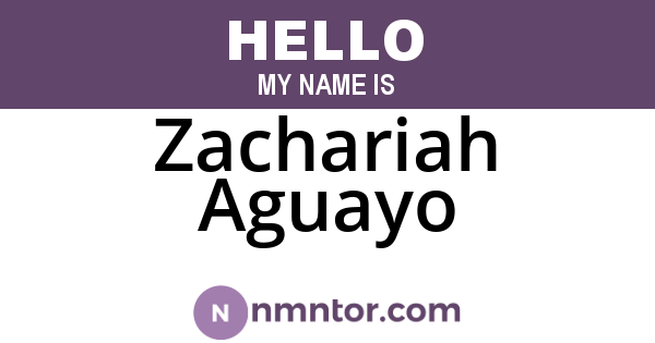 Zachariah Aguayo