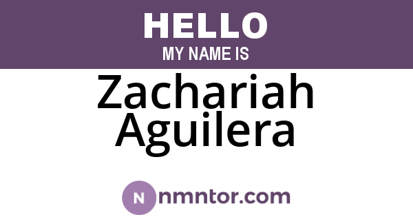 Zachariah Aguilera